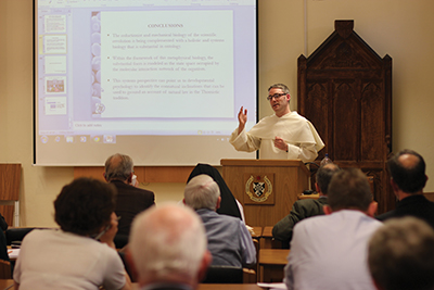 Gay gives a lecture at Blackfriars Hall