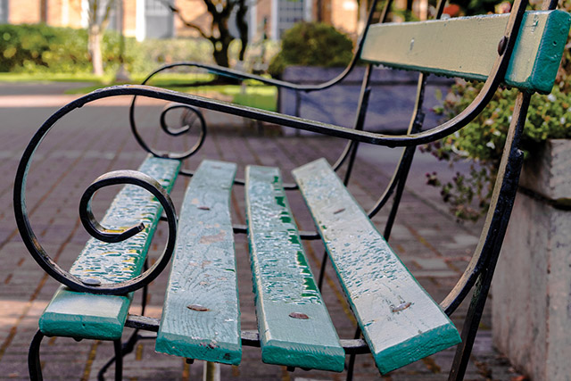 A quiet, simple place to sit and pray at the Benedictine monastery at Mount Angel Abbey.