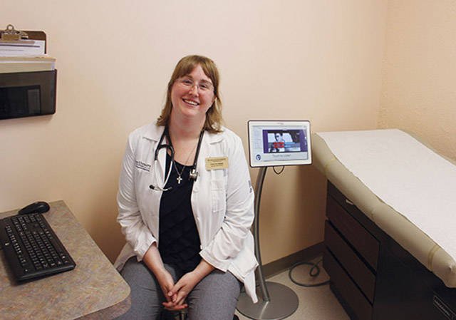 Sister Arrianne Whittaker, S.P. ministers as a medical doctor in Indianapolis and belongs to the Sisters of Providence, Saint Mary-of-the-Woods, Indiana.