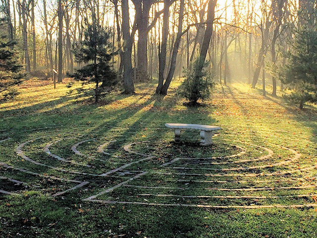 Outdoor labyrinths are popular features at many retreat centers, including the Franciscan Retreat and Spirituality Center in the Twin Cities area of Minnesota.