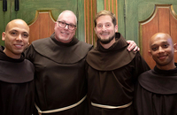 Group of four Franciscan friars