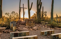 This outdoor chapel is on the grounds of the Redemptorist Renewal Center near Tucson, Arizona.